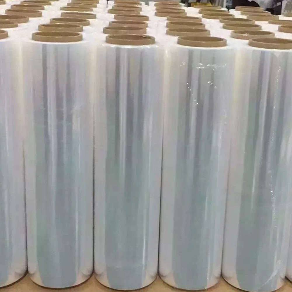  China Factory LLDPE matéria-prima transparente embalagem de paletes filme extensível de plástico